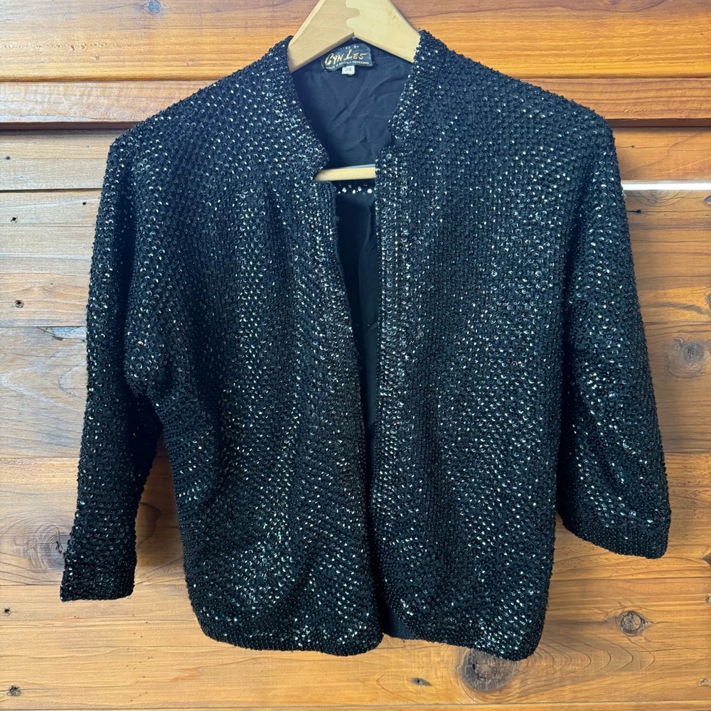 Vintage Cyn Les sequined cardigan.